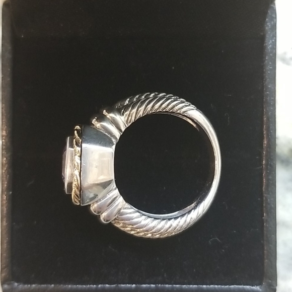 Stunning Sterling, Gold Amethyst Ring 6 - Picture 4 of 9